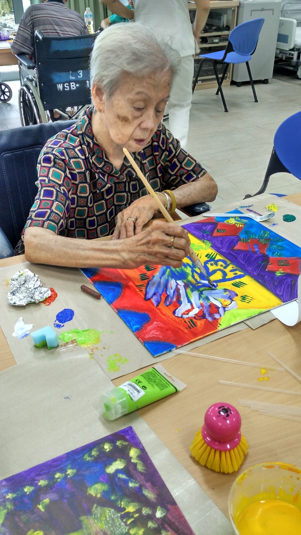 Print Art Painting Programme with Elderly from Ren Ci Hospital&nbsp;Completed!